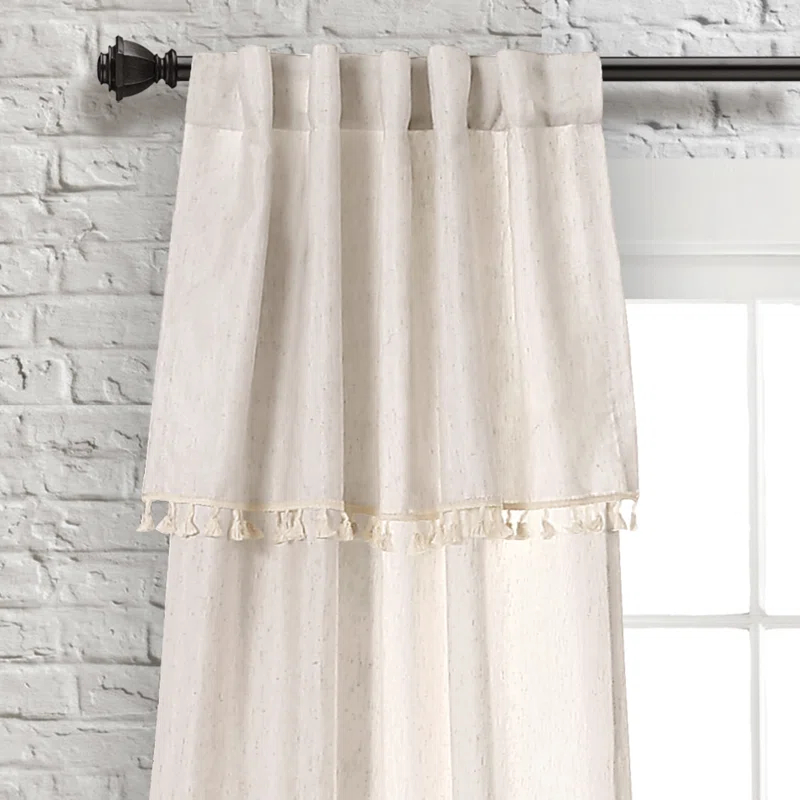 Lush Decor Solid Semi-Sheer Rod Pocket Curtain Panels (Set of 2)