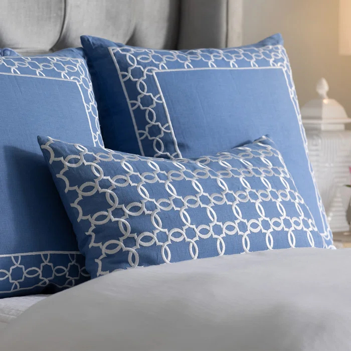 Lili Alessandra Lynx Embroidered Feather Throw Pillow