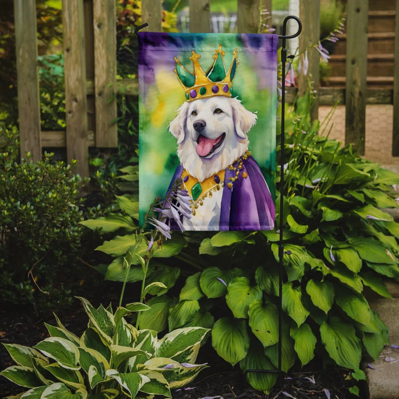 Caroline's Treasures Double Sided 15.5'' H x 11.25'' W Polyester Mardi Gras Garden Flag