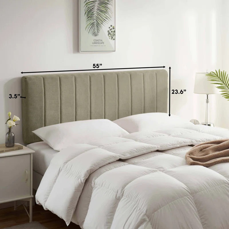 Nestl Chastelyne Upholstered Easy Assemble Wall Mounted Headboard