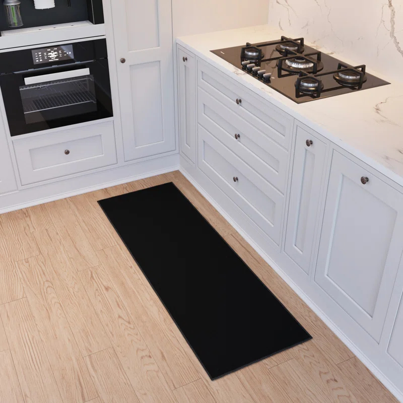 Ottomanson Ottohome Non-Slip Solid Area Rug For Living Room, Hallway Runner, Entryway Rug