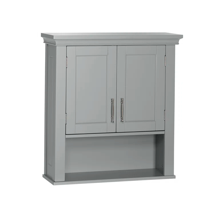 RiverRidge Home RiverRidge Somerset Two-Door Bathroom and Laundry Wall Mount Storage Medicine Cabinet with Open and Adjustable Shelf