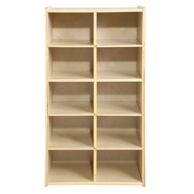ECR4Kids ECR4Kids Streamline 10 Cubby Tray Cabinet 5x2, Classroom Furniture