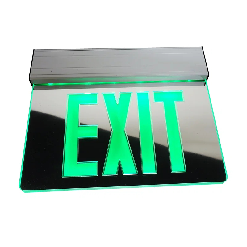 NICOR Lighting Recessed Edge-Lit LED Exit Sign | Wayfair