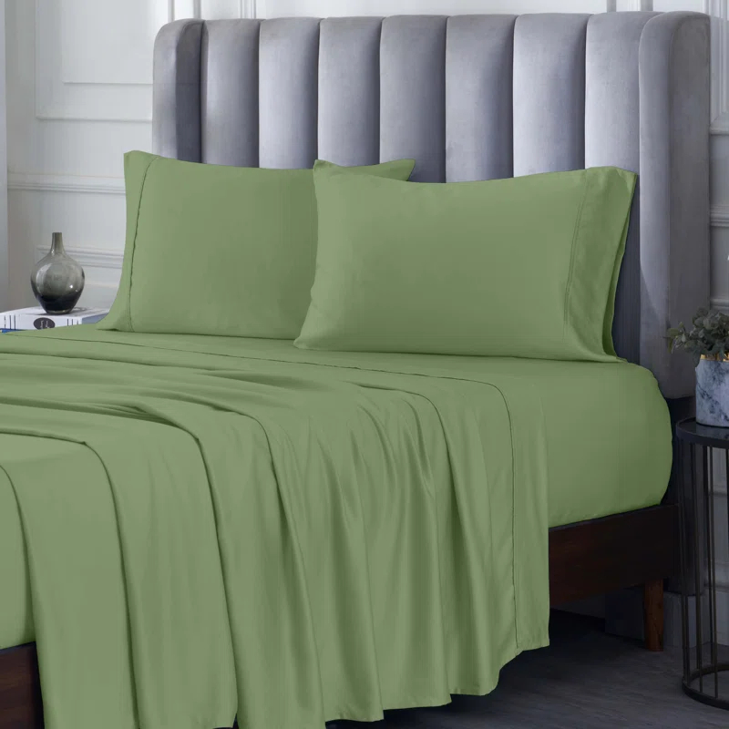 Superior Superior 300 Thread Count Rayon From Bamboo Solid Deep Pocket Bed Sheet Set
