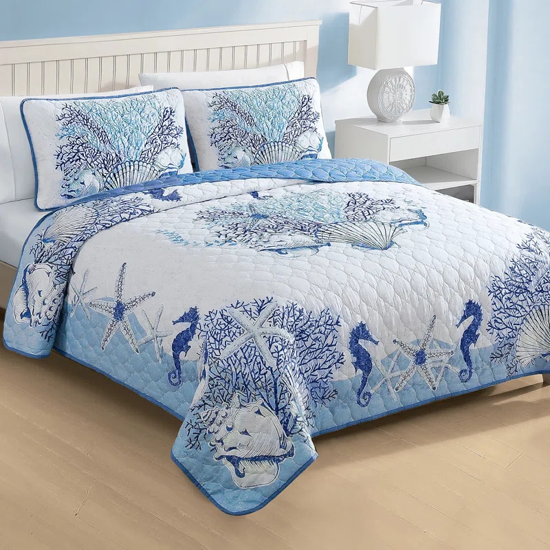 Winston Brands Tropical Beach Delight 3-Piece Quilt Set
