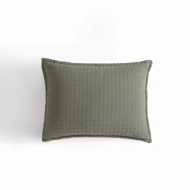 Calvin Klein Essential Garment Washed Solid Cotton Sham Set (Set of 2)