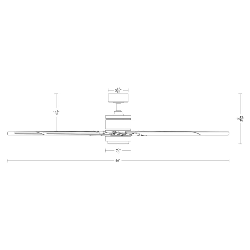 Modern Forms Renegade 8 - Blade Outdoor / Indoor Smart Ceiling Fan with Remote Control and LED Light Kit Included