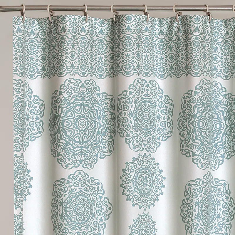 Lush Decor Stripe Medallion Shower Curtain
