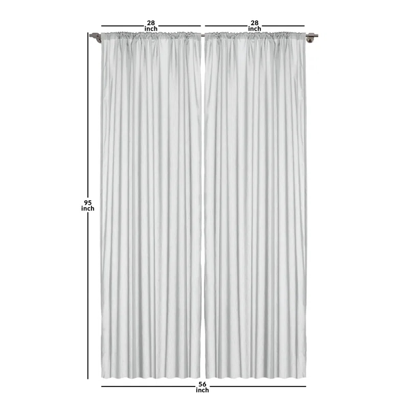 Ambesonne Rose Floral Semi-Sheer Rod Pocket Curtain Panels (Set of 2)