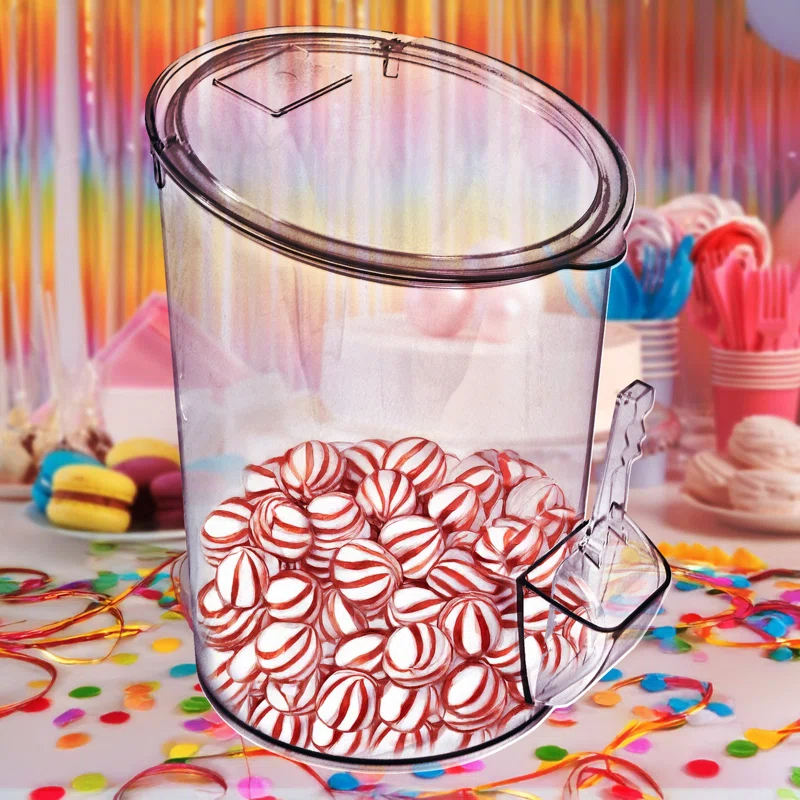 Azar Displays 3.7 Gallons Clear Acrylic Candy Bin with Scooper