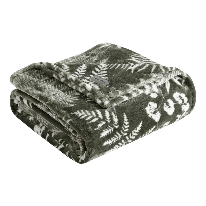 Eddie Bauer Eddie Bauer Printed Ultra Soft Plush Fleece Reversible Blanket