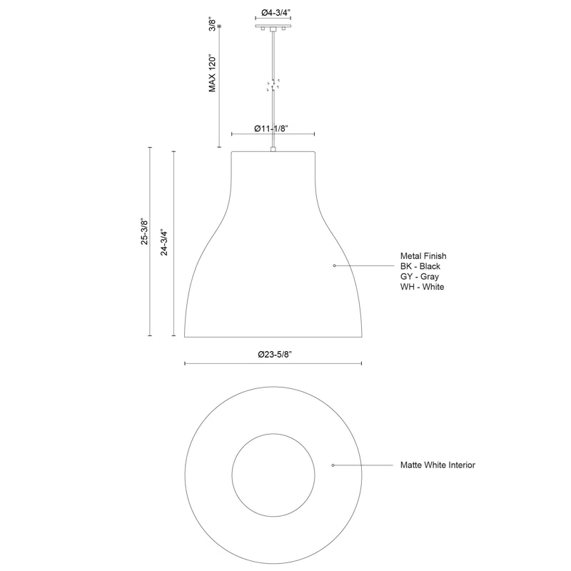 Kuzco Lighting Cradle 1 - Light Single Pendant