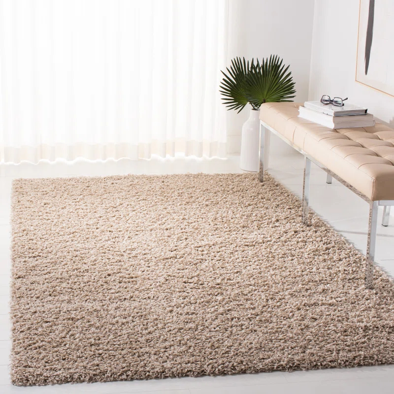 Gracie Oaks Atwell Sga-Athens Shag Performance Solid Color Rug