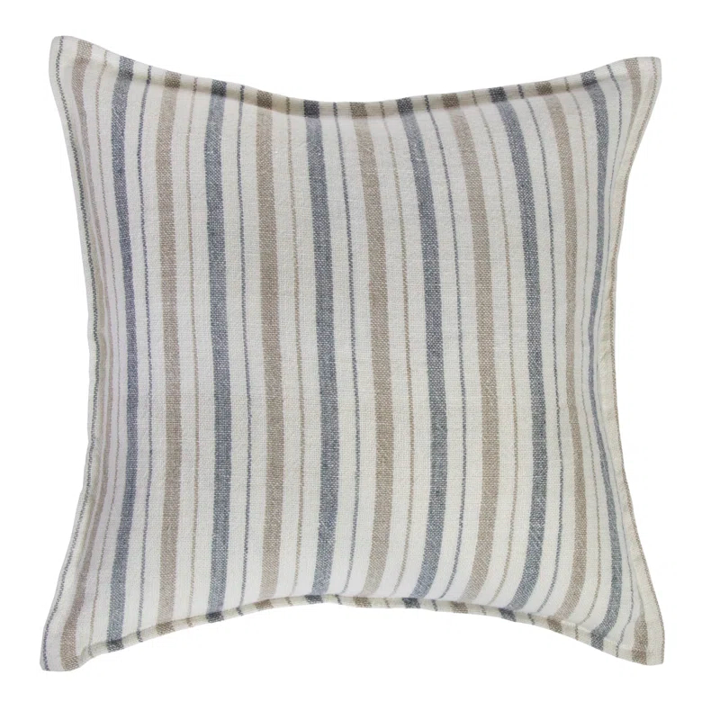 Naples Striped Linen Throw Pillow