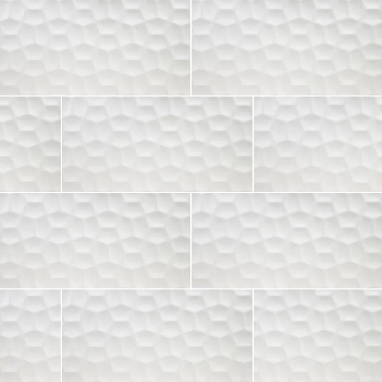 Ackland Ahri 12 in. x 24 in. Matte Ceramic Marble Look Wall Tile