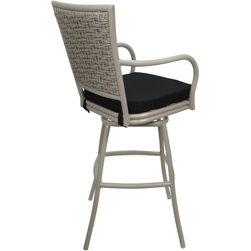 Bay Isle Home™ Outdoor Indoor Bar Stool Extra Tall 34" With Arms