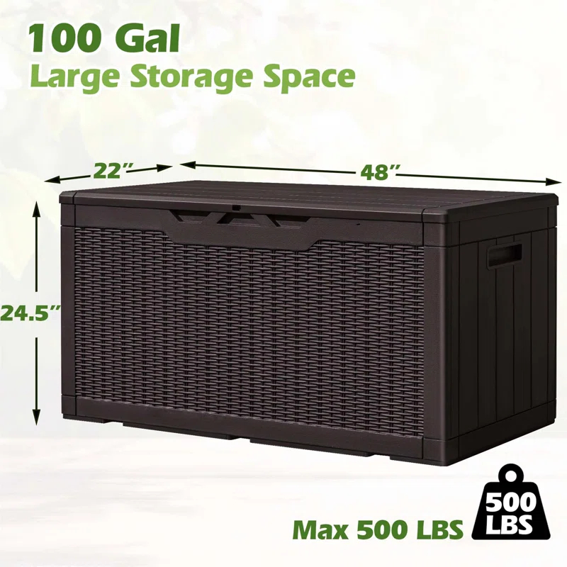 FLOORING CENTER LLC 100 Gallon Resin Deck Box