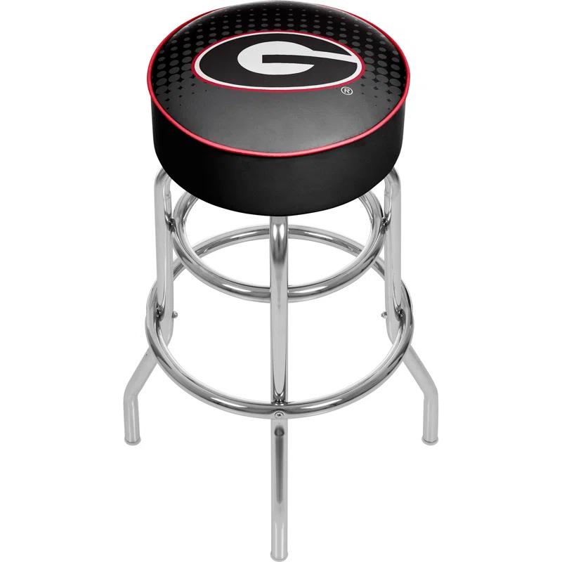 Trademark Global NCAA Swivel Upholstered Counter Stool with Metal Frame