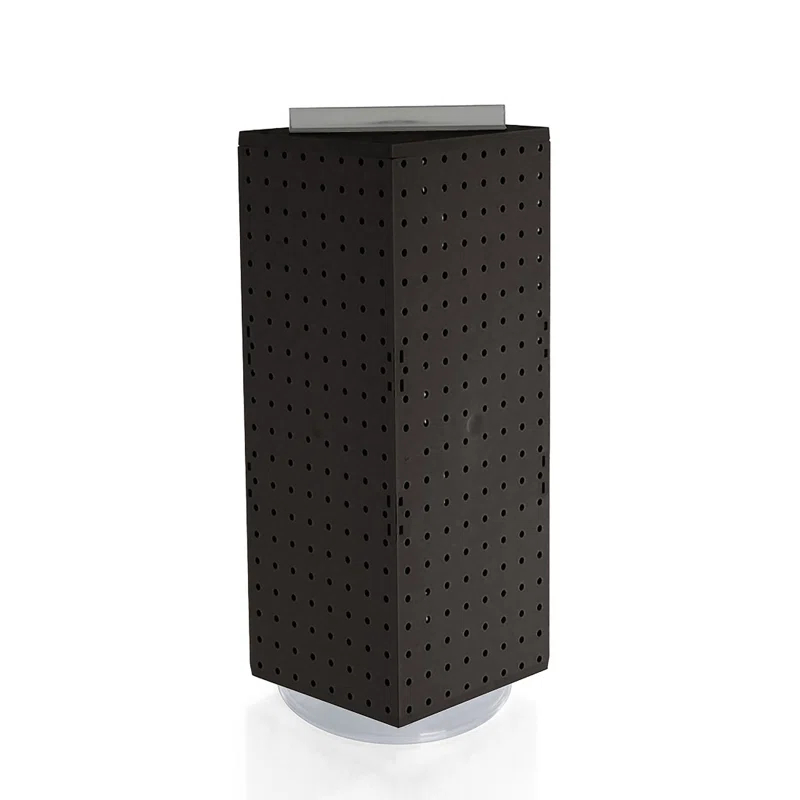 Azar Displays 703385-BLK Four-Sided Revolving 8"W x 20"H Pegboard Counter Display