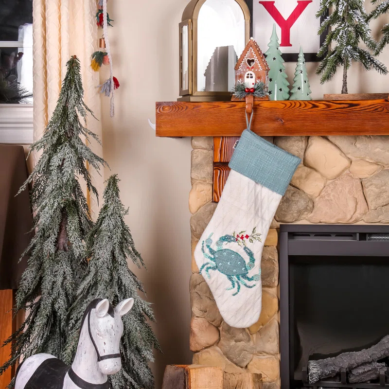 HGTV Home Collection Blue Crab Stocking