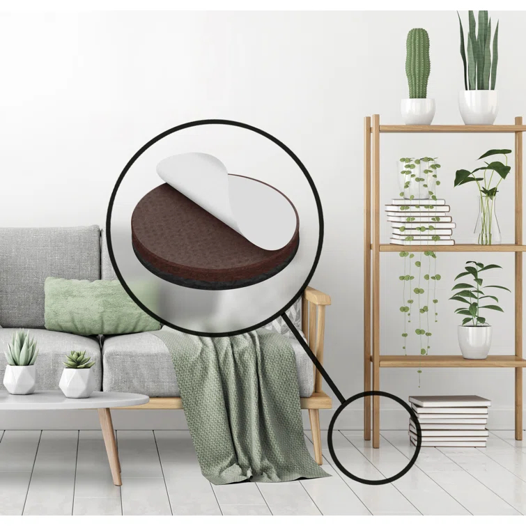 Slipstick Gorillapads Cb147 Non Slip Furniture Pads/Gripper Feet (Set Of 32) Self Adhesive Rubber Floor Protectors, 1 Inch Round, Black (Set of 32)