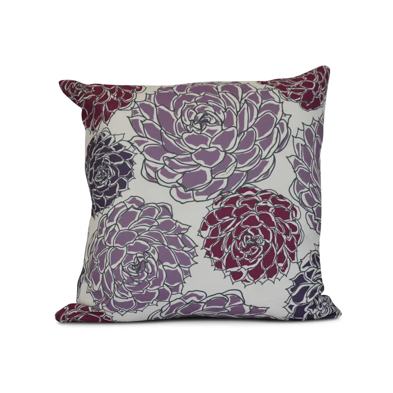 e by design Floral Frolic Floral Indoor/Outdoor Reversible Throw Pillow