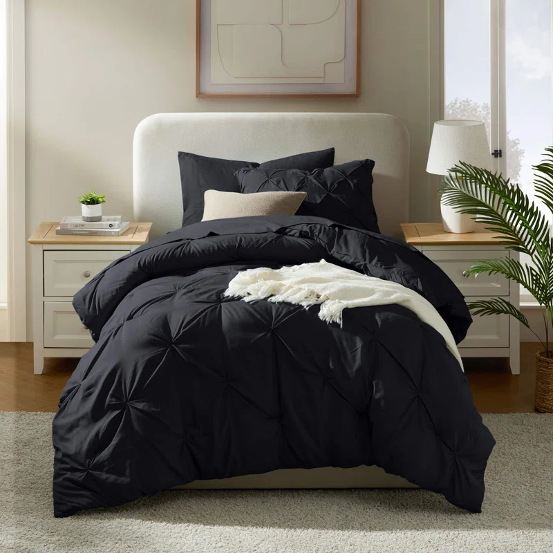 Bed-in-A-Bag Pleated Comforter Set with Bed Sheets