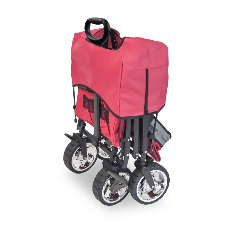 WonderFold Outdoor S4 Push & Pull Folding Wagon With Canopy & Brakes