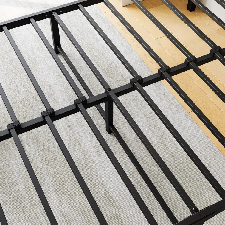 Ebern Designs Doiphode Full Size Platform Bed Frame with Rustic Vintage Wood Headboard,  No Box Spring Needed Rustic Brown