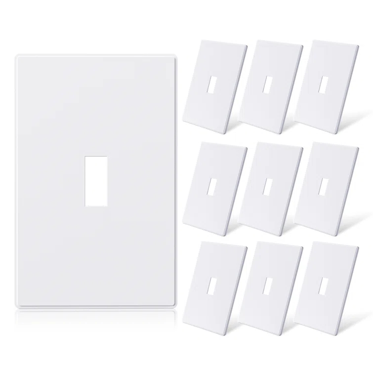 ELEGRP No Subject 1 - Gang Toggle Light Switch Wall Plate (Set of 10)