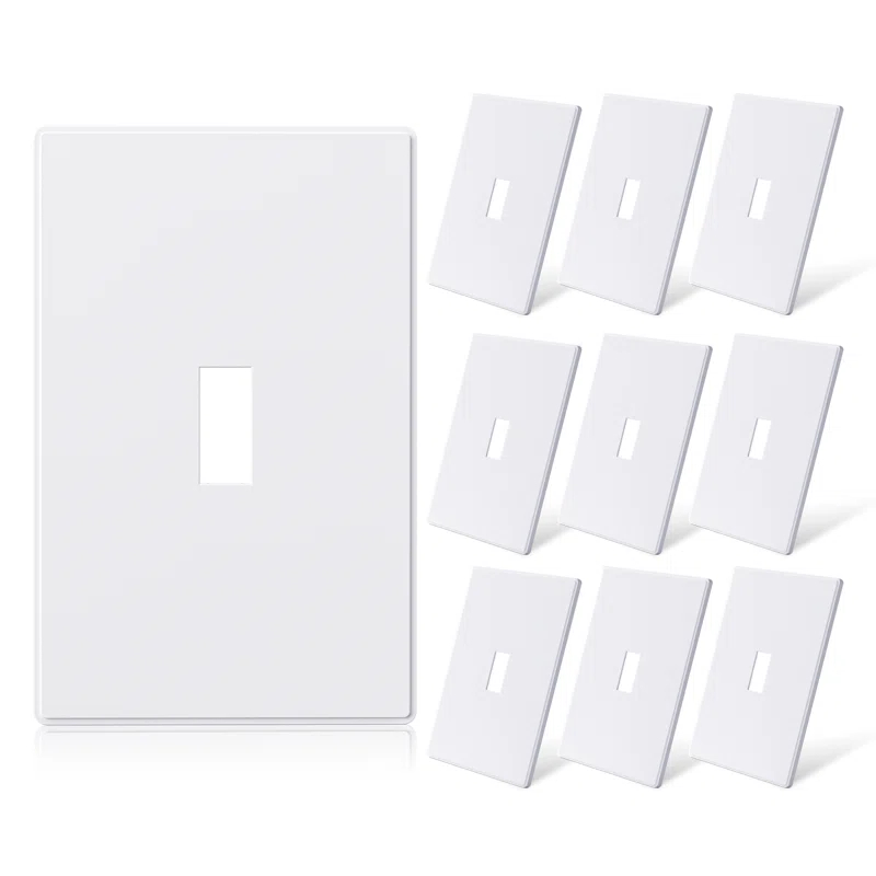 ELEGRP No Subject 1 - Gang Toggle Light Switch Wall Plate (Set of 10)