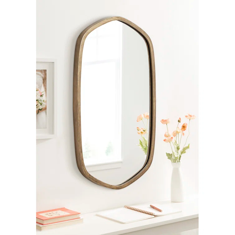Glover Wood Hexagon Mirror