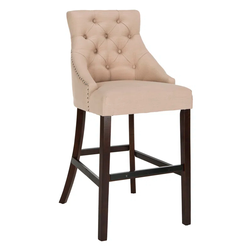 Safavieh Eleni Tufted Wing Back Bar Stool | Wayfair