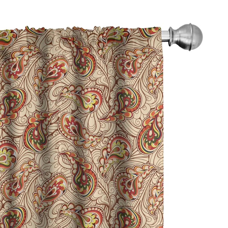 Ambesonne Fall Semi-Sheer Rod Pocket Sliding Panel (Set of 2)