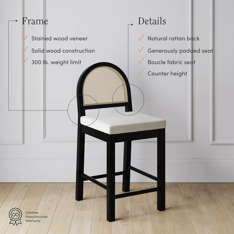 Nathan James Boucle Counter Stool
