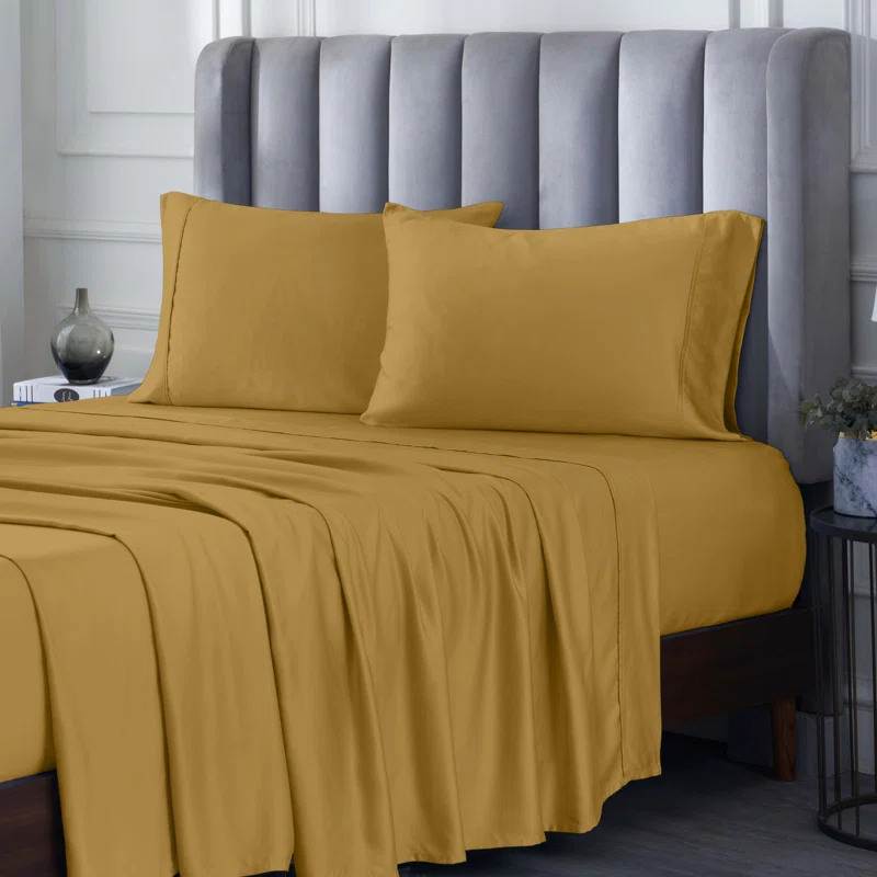 Superior Superior 300 Thread Count Rayon From Bamboo Solid Deep Pocket Bed Sheet Set