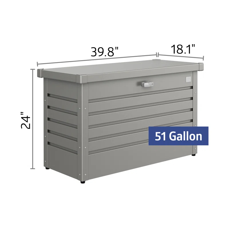 Biohort Biohort LeisureTime Water Resistant Metal Deck Box with Lock