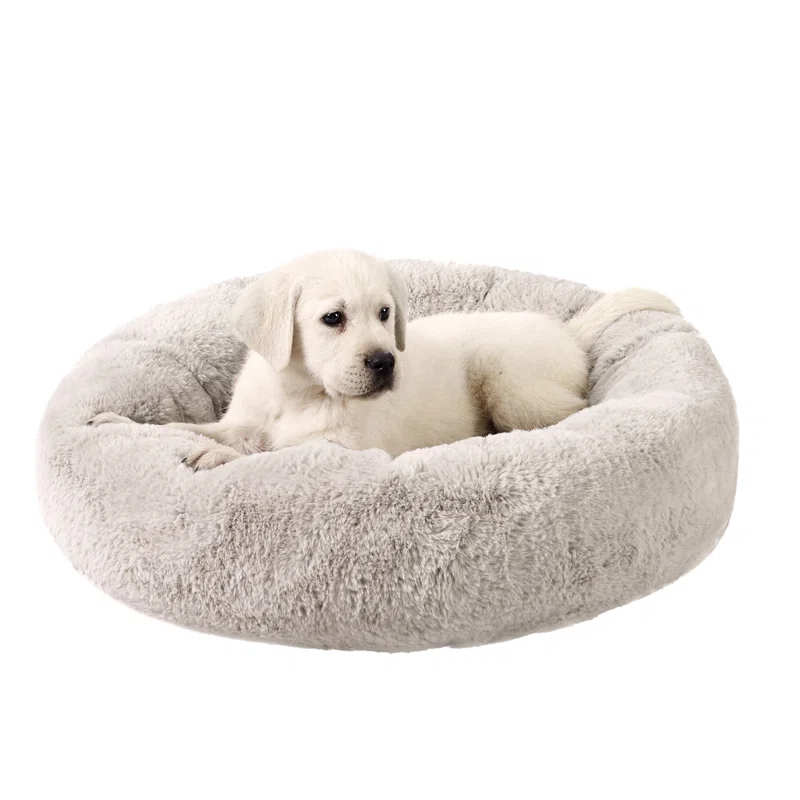 Best Friends By Sheri Best Friends by Sheri SnuggleSoft Faux Fur Memory Foam Calming Donut Bed