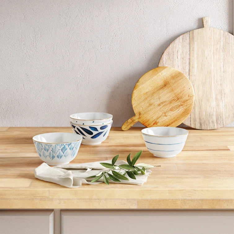 Blue Bay 9 oz. 4 Piece Dessert Bowl Set