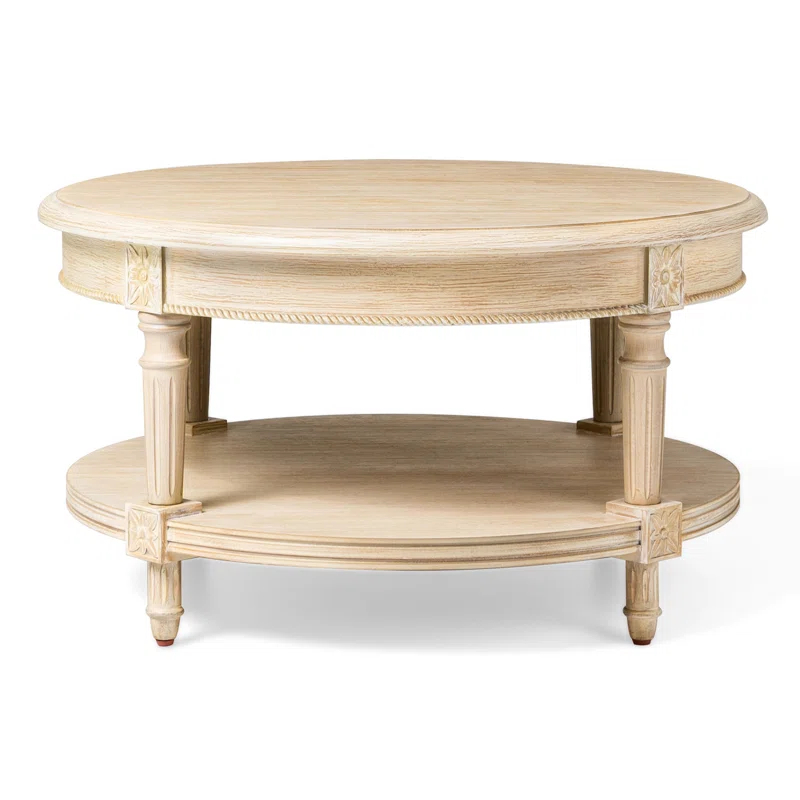 Maven Lane Pullman Round Wooden Coffee Table