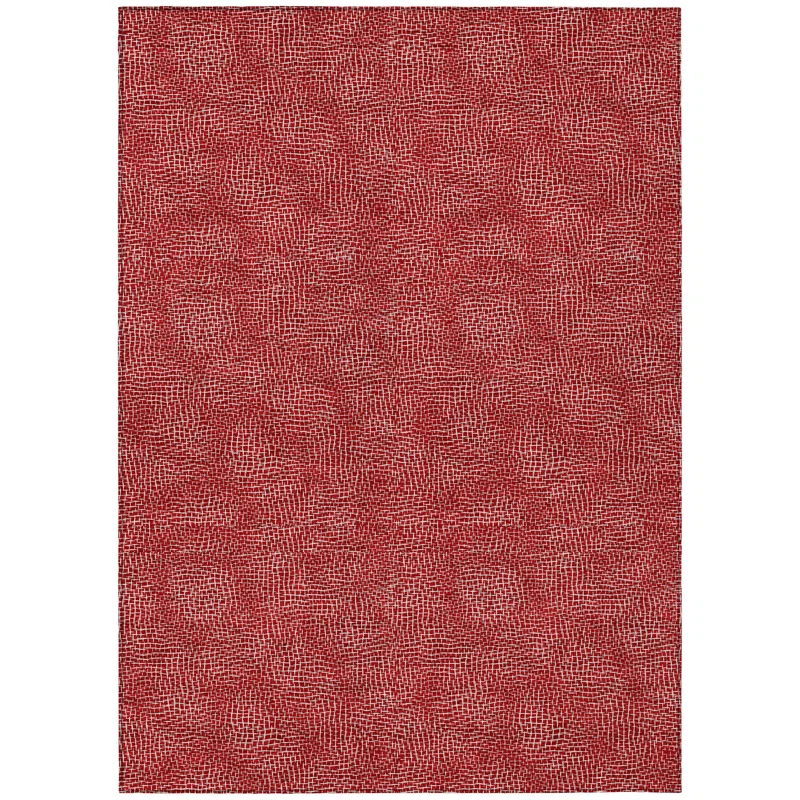 Machine Washable Indoor/Outdoor Chayden ACN1057 Red Rug