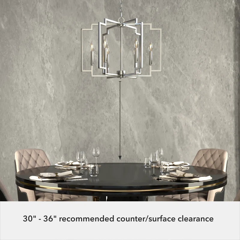 Hunter Fan Hunter 30 Inch Zoanne 6 Light Chandelier Ceiling Light Fixture