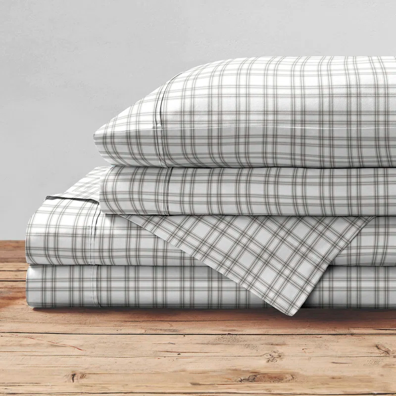 Percale Plaid Sheet Set