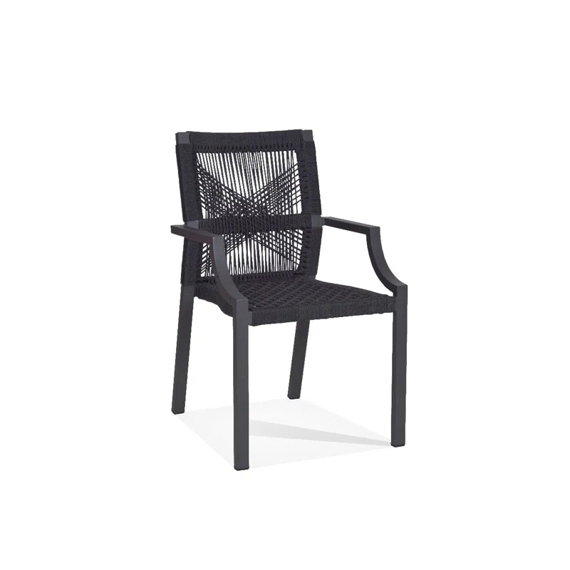 Woodbridge Furniture Bellevue Stacking Patio Dining Armchair with Cushion