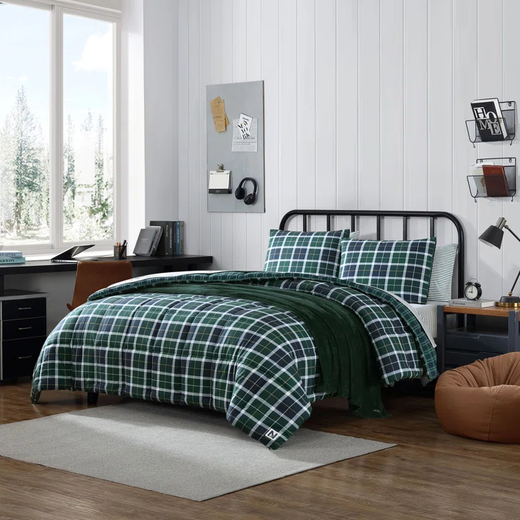 Nautica Costal Plaids Nautica Northsail Plaid Navy Reversible Duvet Cover Set