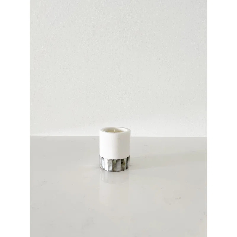 Anaya Mother Of Pearl Marble Lavender Scented Votive Candle
