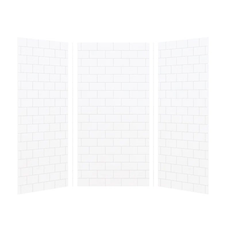 Transolid SaraMar 36'' W 36'' D 72'' H Glue Up Solid Surface Wall