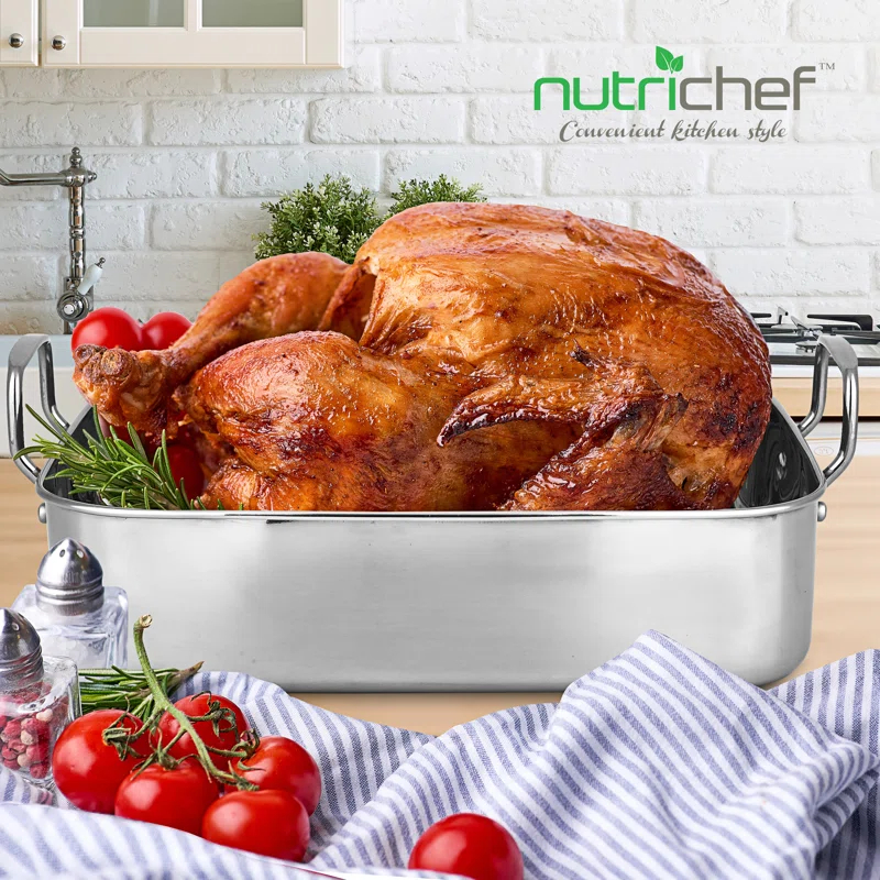 NutriChef NutriChef Non-Stick Stainless Steel Roasting Pan