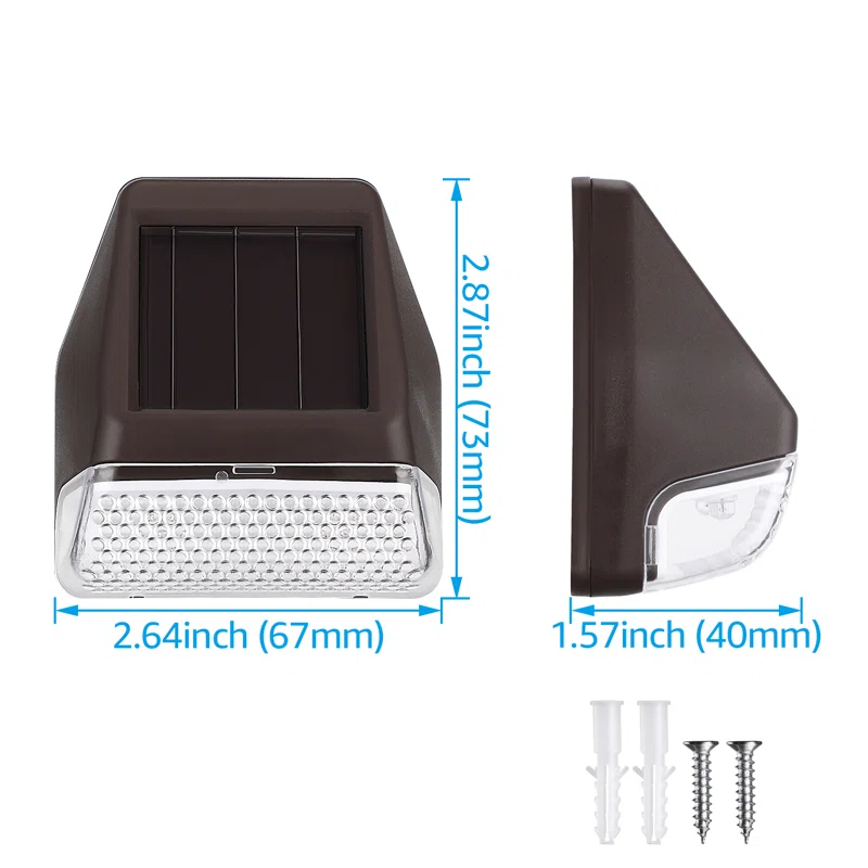 Low Voltage Integrated LED Solar Deck Lights Dusk to Dawn for Fence Stairs Waterproof (Set of 6)